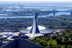 The Olympic Stadium at Montreal Olympic Park - Rear view