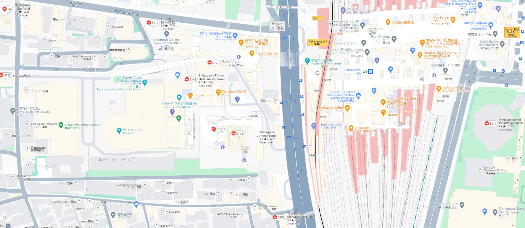 Shinagawa Area Hotels.PNG